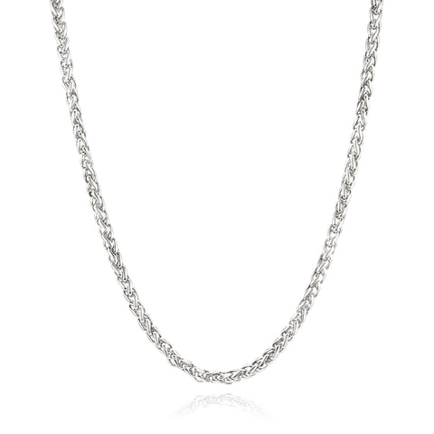 Stainless Steel Spiga Necklace (5mm) - 24"