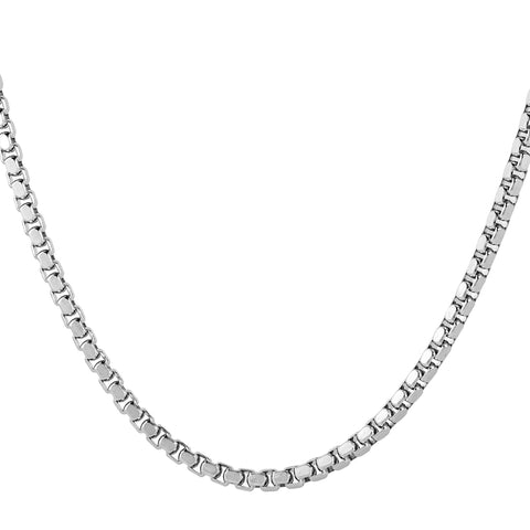 Box Chain Steel Necklace (4.5mm) - 24"