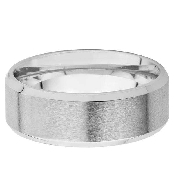 Beveled Edge Stainless Steel Ring (8mm): 11