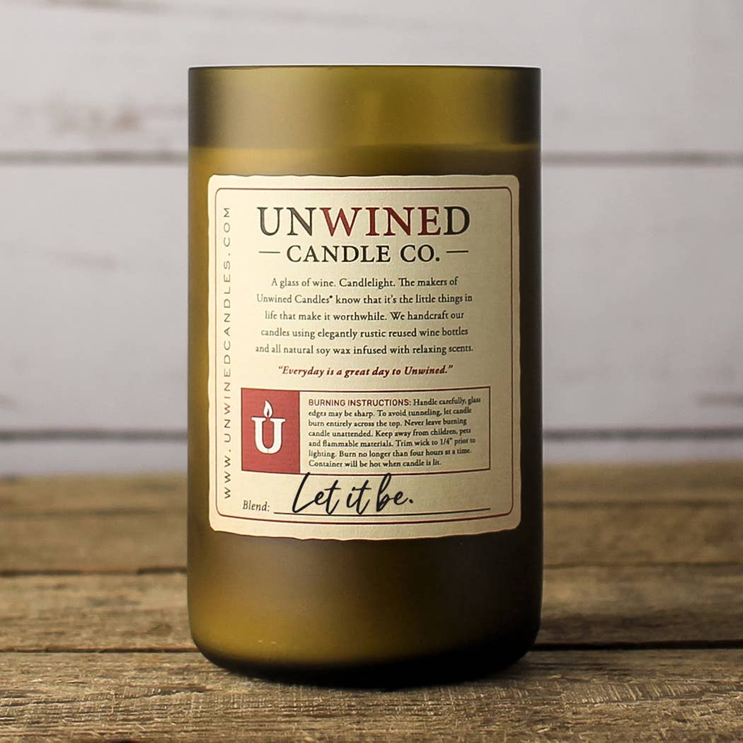 Let it be. Signature Series - Wine Bottle Candle  (Copy)