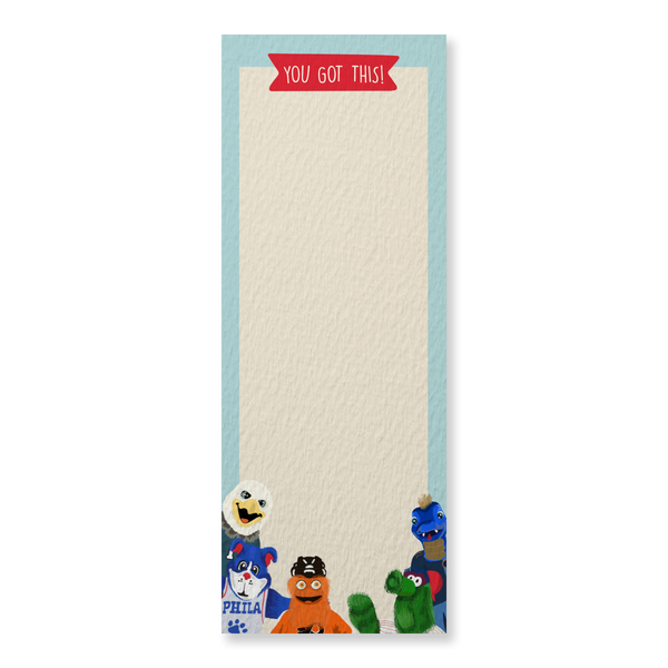 You Got This Philadelphia Sports Mascots, Colorful Notepad