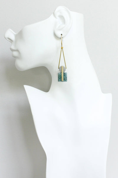 Vintage Glass Geometric Earrings