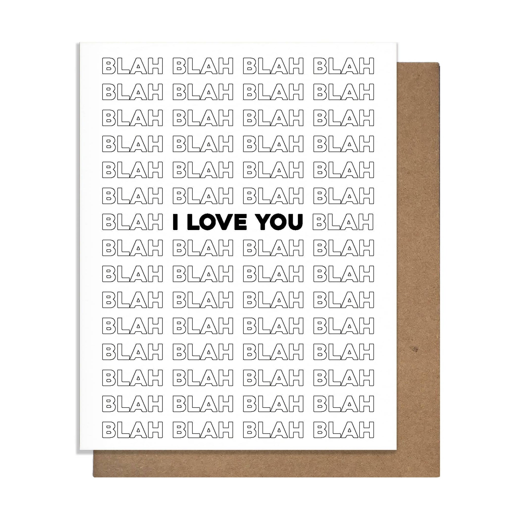 Blah Blah Blah Greeting Card